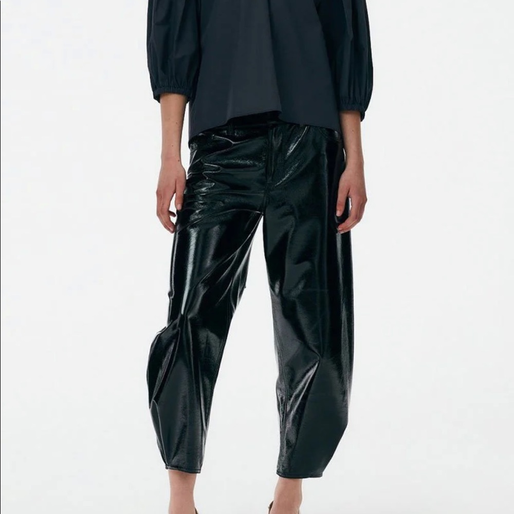 NEVER WORN tibi Brancusi faux leather pants
